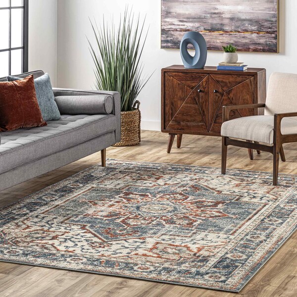 Nuloom Charlotte Faded Medallion Area Rug 8ft x 10ft OWLN03A8010 Zoro